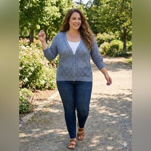 Torrid Light Blue Gray Women's Cardigan